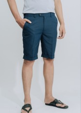 BILUXURY – Quần Ngố Vải Kẻ Màu Tím Than Sáng – 4QNVH002TTS
