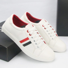 Giày Thể Thao Nam Màu Trắng Kẻ Sọc Thời Trang Elmee E0142- Giày Sneaker Kiểu Dáng Unisex Cá Tính