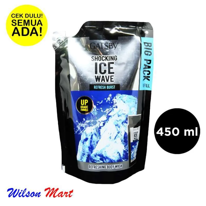 Sữa Tắm Gatsby Hương Nước Hoa Nam Shocking ICE tạo bọt sạch sâu mát lạnh 450ml