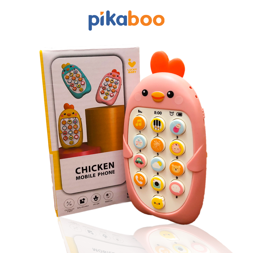 Điện thoại đồ chơi cho bé có nhạc và đèn thỏ cà rốt và gà giúp giải trí xả stress...