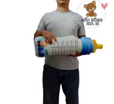 GẤU BÔNG BÌNH SỮA 50CM CAO CẤP LÀM GỐI ÔM CHO BÉ 1 TUỔI