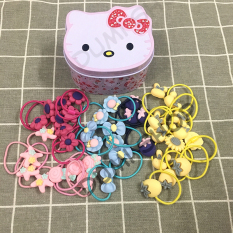 Hộp 40 Thun Cột Tóc Hello Kitty Dễ Thương Cho Bé