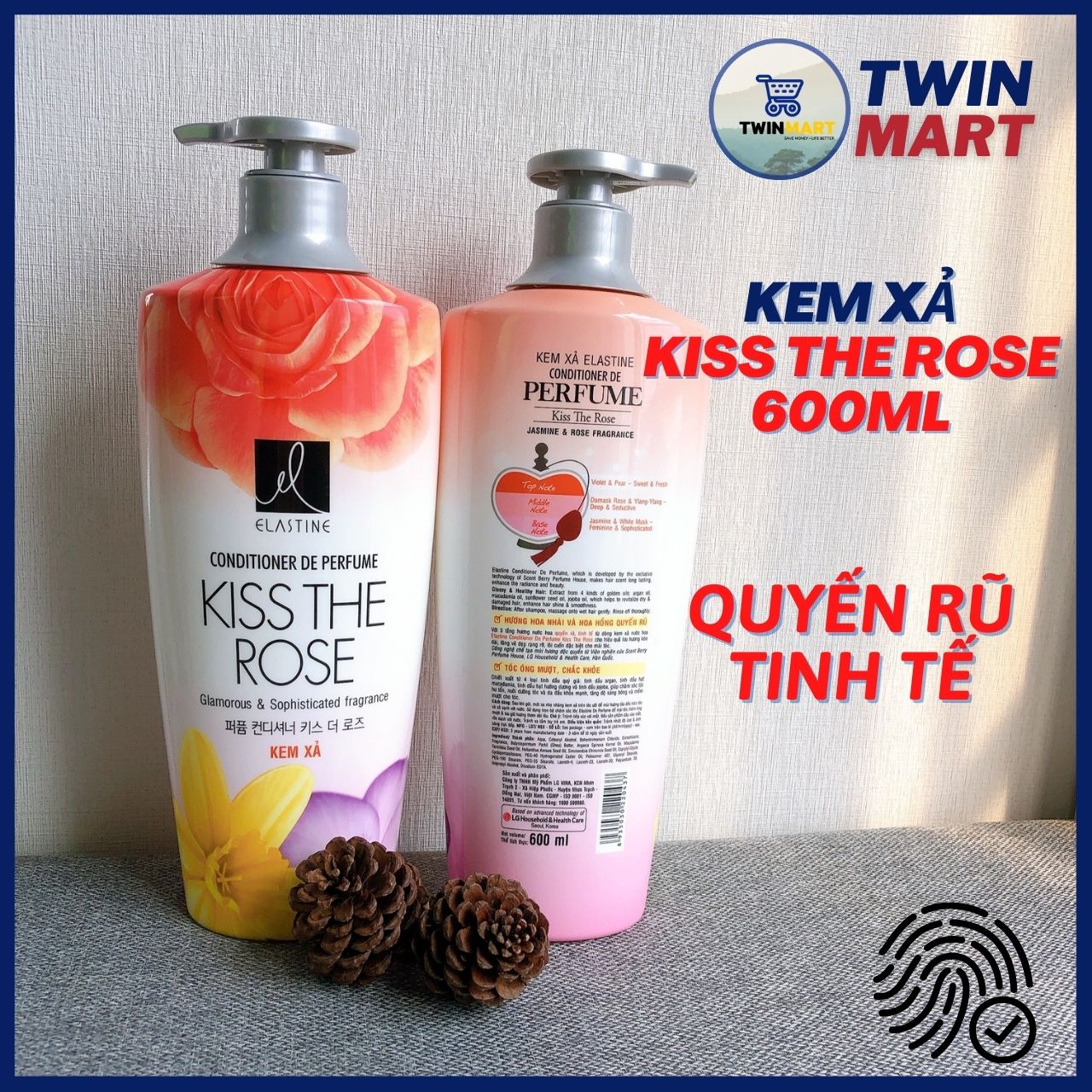 [1000ml - 600ml] DATE XA 2024 TPHCM Kem Xả Elastine hương nước hoa Hàn Quốc - Pure Breeze - Love...
