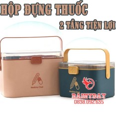 Hộp đựng thuốc y tế cho cá nhân gia đình có khay uống thuốc tây tiện lợi bằng nhựa cỡ lớn