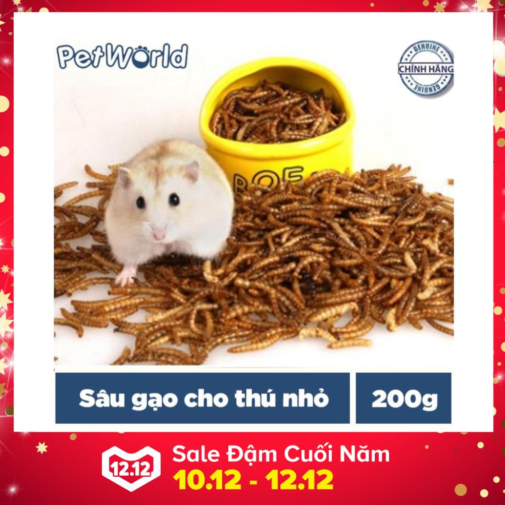 Sâu Gạo - Thức Ăn Cho Hamster, Nhím, Sóc và Thú Nhỏ (200g)