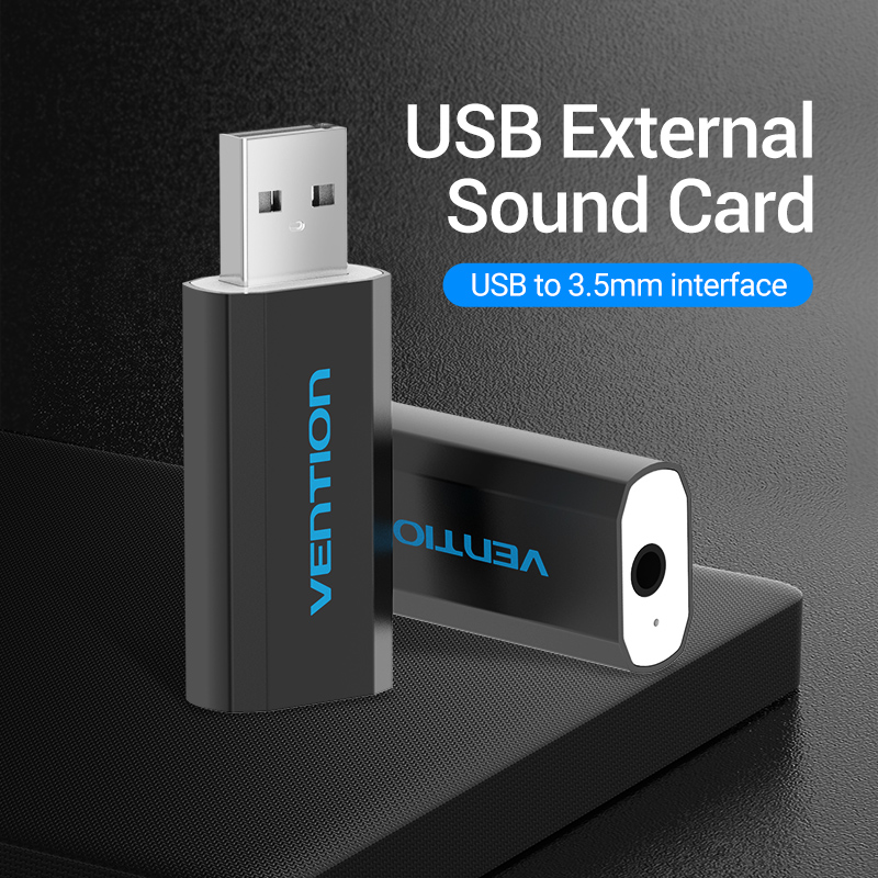 【COD】Vention Card âm thanh USB To Jack 3.5mm 2 trong 1 giao diện bộ điều hợp âm thanh usb card...