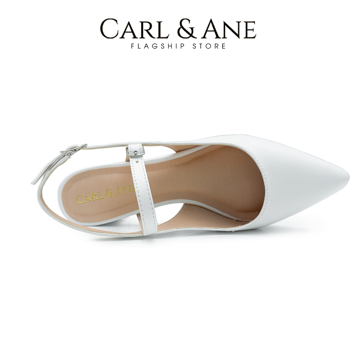 Carl & Ane - Giày cao gót mũi nhọn kiểu dáng thanh lịch cao 3,5cm màu nude - CL023