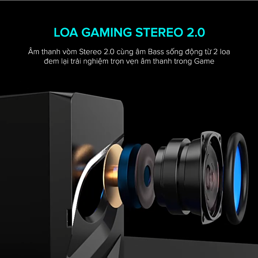 Loa Gaming RGB HAVIT SK708, 2 Loa Âm Thanh Stereo 2.0, 7 Chế Độ RGB, Cống Suất 2x3W - Chính...