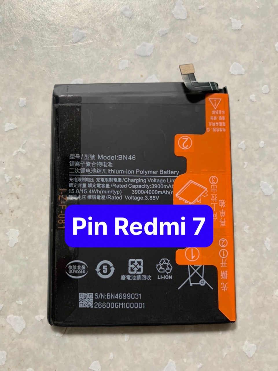 pin xiaomi BN46 / Redmi 7 / Redmi note 8 / pin zin đắt 4000mAh