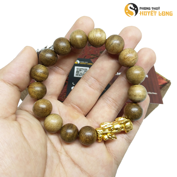 Vòng Tay TRẦM HƯƠNG Mix Tỳ Hưu Tài Lộc, Vòng Tay Phong Thủy, Chuỗi Hạt Trầm Hương Tự Nhiên, Vòng...