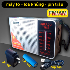Máy nghe đài AM / FM Loa to pin sạc T-6601