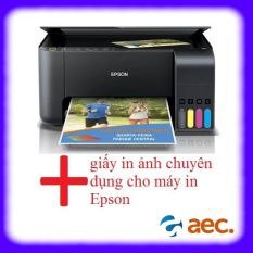 Máy in phun màu đa chức năng Epson L3150 ( In – Scan – Photo – Wifi ) sử dụng mực Hàn Quốc đã có kèm 4 bình mực Hàn Quốc + Khuyến mại 2 tập giấy in ảnh chuyên dụng cho máy in Epson