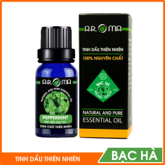 Tinh dầu Bạc Hà AROMA nhập khẩu từ Pháp 100% nguyên chất từ thiên nhiên | Thơm mát, thư giãn; thông mũi, hô hấp tốt; đuổi muỗi, chuột, côn trùng; chăm sóc da, tóc | Peppermint