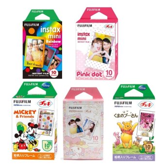 Bộ 05 hộp phim Fujifilm Mini Frame (Candy + Mickey + Rainbow + Pooh + Maccaron)