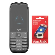 Bộ 1 ĐTDĐ FPT Care 2 Sim (Đen) + Thẻ nhớ MicroSd 8GB Class 4