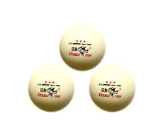 Bộ 3 trái banh bóng bàn 3 sao Double Fish-B07 (Trắng)