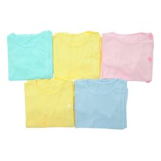Bộ 5 Áo bác sỹ tay dài màu bo Nanio AN010 cho trẻ 0-18 tháng (Nhiều màu)