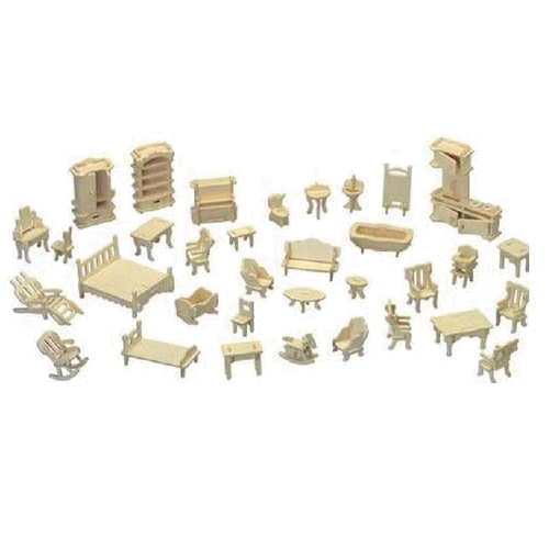 Bộ đồ chơi mô hình lắp ghép gỗ 3D.