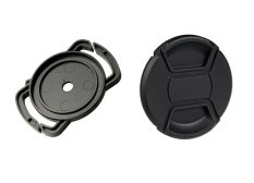 Bộ lenscap và kẹp giữ lenscap Hongkong electronics (Đen)