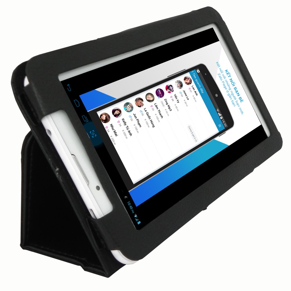 Bộ Máy tính bảng cutePad M7022 4-core 8GB 3G (Trắng) và Bao da (Đen) - Hãng Phân phối chính thức