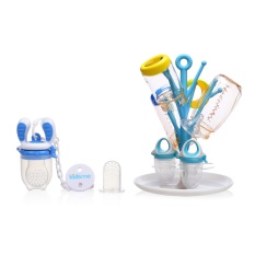 Bộ túi nhai chống hóc Limited Edition (4 tháng) và kệ đựng dụng cụ đa năng kidsme (Xanh)