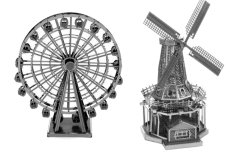 Bộ xếp hình 3D bằng kim loại FERRIS WHEEL và CỐI XAY GIÓ HÀ LAN