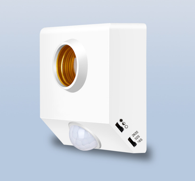 Đui đèn cảm biến chuyển động hồng ngoại LOẠI TỐT NÚT GẠT điều chỉnh dễ dàng