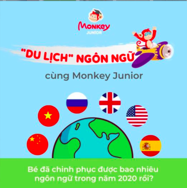 Monkey Junior (Trọn đời, 4 năm, 2 năm,1 năm) - Phần mềm từ vựng tiếng Anh cho trẻ em từ...