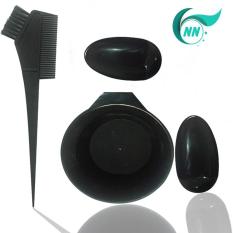 ComBo 4 món Bát Nhuộm Tóc nhựa dẻo , Lược Cọ và 2 đồ che tai