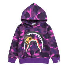 [Sẵn] BAPE TRẺ EM – Áo Khoác Hoodie Cá Mập Bape Kids – Màu tím