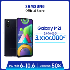 Điện thoại Samsung Galaxy M21 – Siêu pin mãnh thú 6000mAh lớn nhất Samsung Galaxy -Bộ ba camera sau 48MP nâng tầm nhiếp ảnh – Hàng phân phối chính hãng.