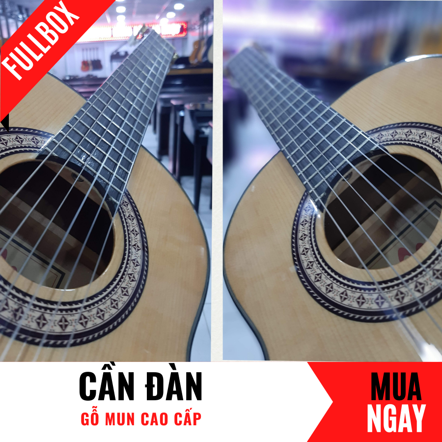 Đàn Guitar Classic Kiểu Dáng Sang Trọng + Phụ Kiện (Size 1/2)
