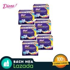 Bộ 6 gói Băng vệ sinh Diana SUPER NIGHT 29cm Gói 4 miếng