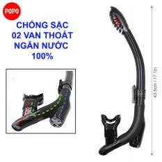 Ống thở lặn biển ngăn nước 100% thế hệ mới với 2 van thoát nước, thiết kế thời trang TUO POPO collection