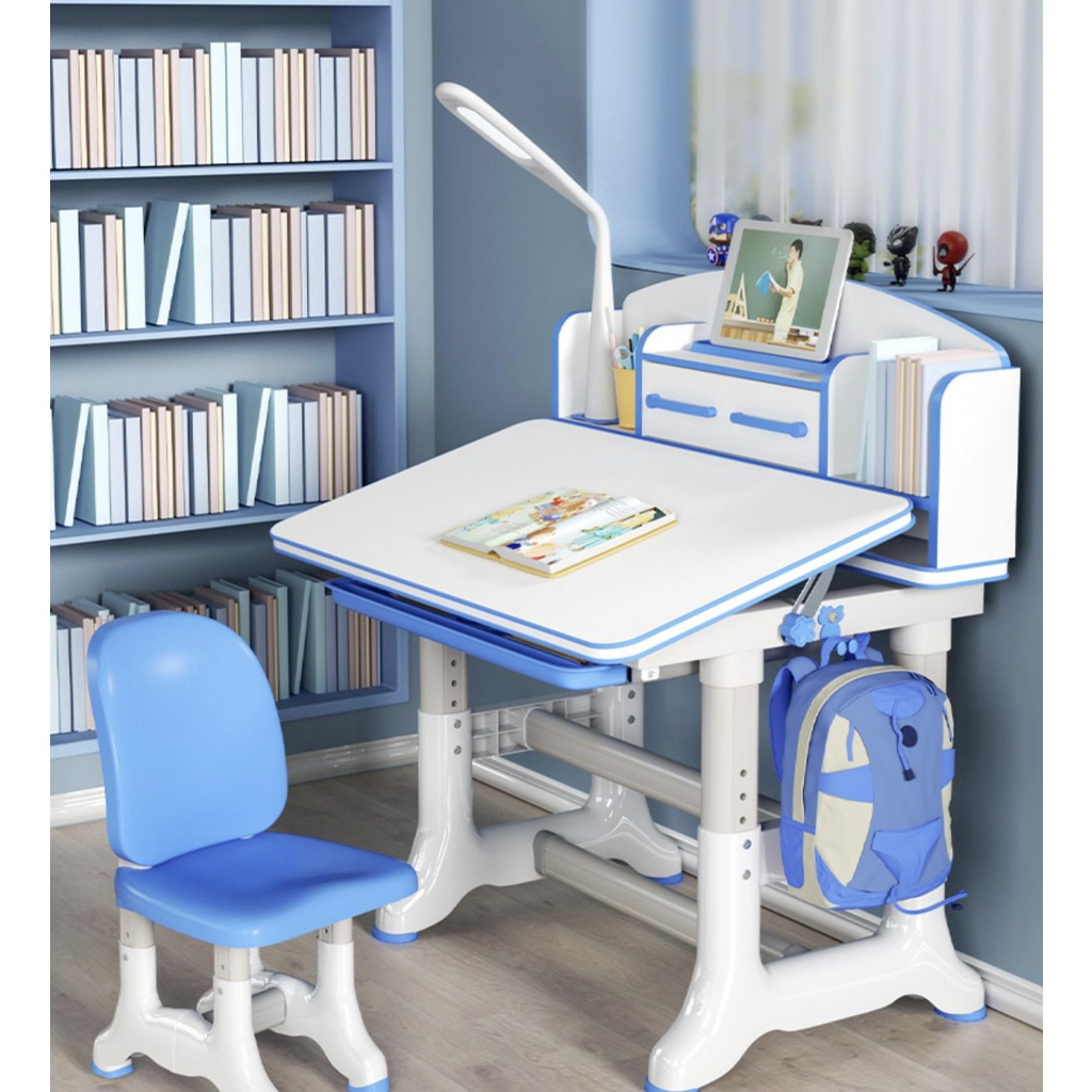 [Size Lớn] Bộ bàn học có kệ sách chông gù chống cận, size 80cm K50 bàn ghế trẻ em tăng...