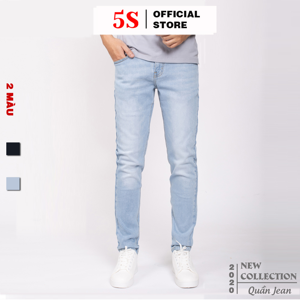 Quần Jean Nam 5S ( 2 màu), Chất Liệu Vải Bò Cao Cấp, Co Giãn Thoải Mái, Phom Dáng Trẻ...