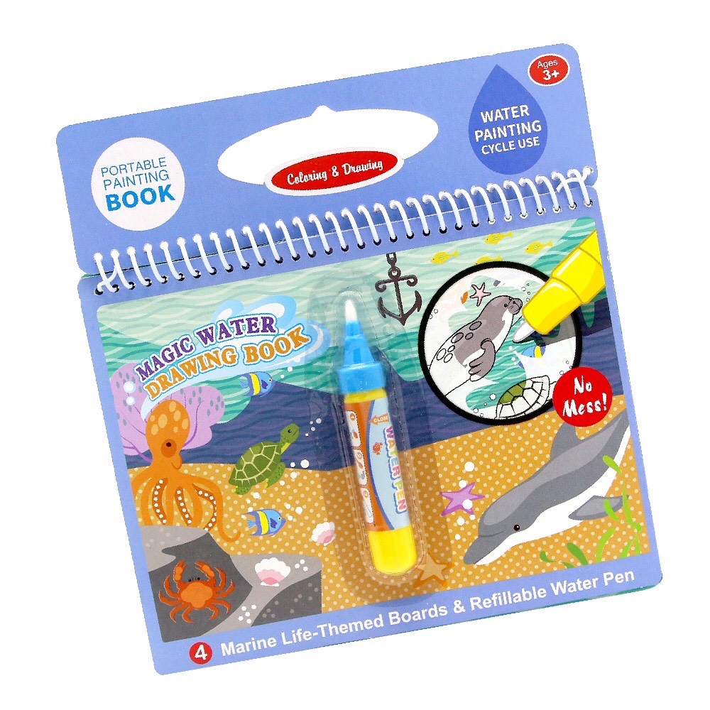 Sách tô màu bút nước thần kỳ Toys House dành cho bé từ 3 tuổi đến 5 tuổi, đồ chơi...