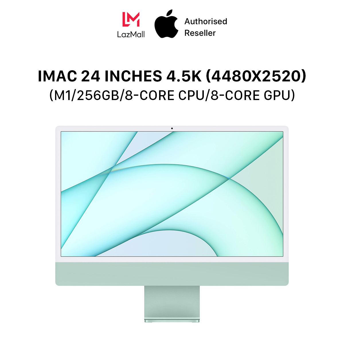 iMac 24 inches 4.5K (4480×2520) M1 Chipset (8GB-16GB/256GB/8-Core CPU/8-Core GPU) l HÀNG CHÍNH HÃNG