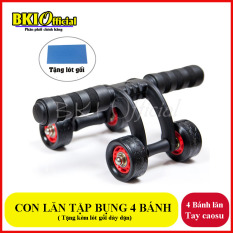 Con Lăn Tập Bụng ,Tập Cơ Bụng 4 Bánh Làm Săn Chắc Cơ Bụng,Chịu Lực Tốt .Bền Bỉ
