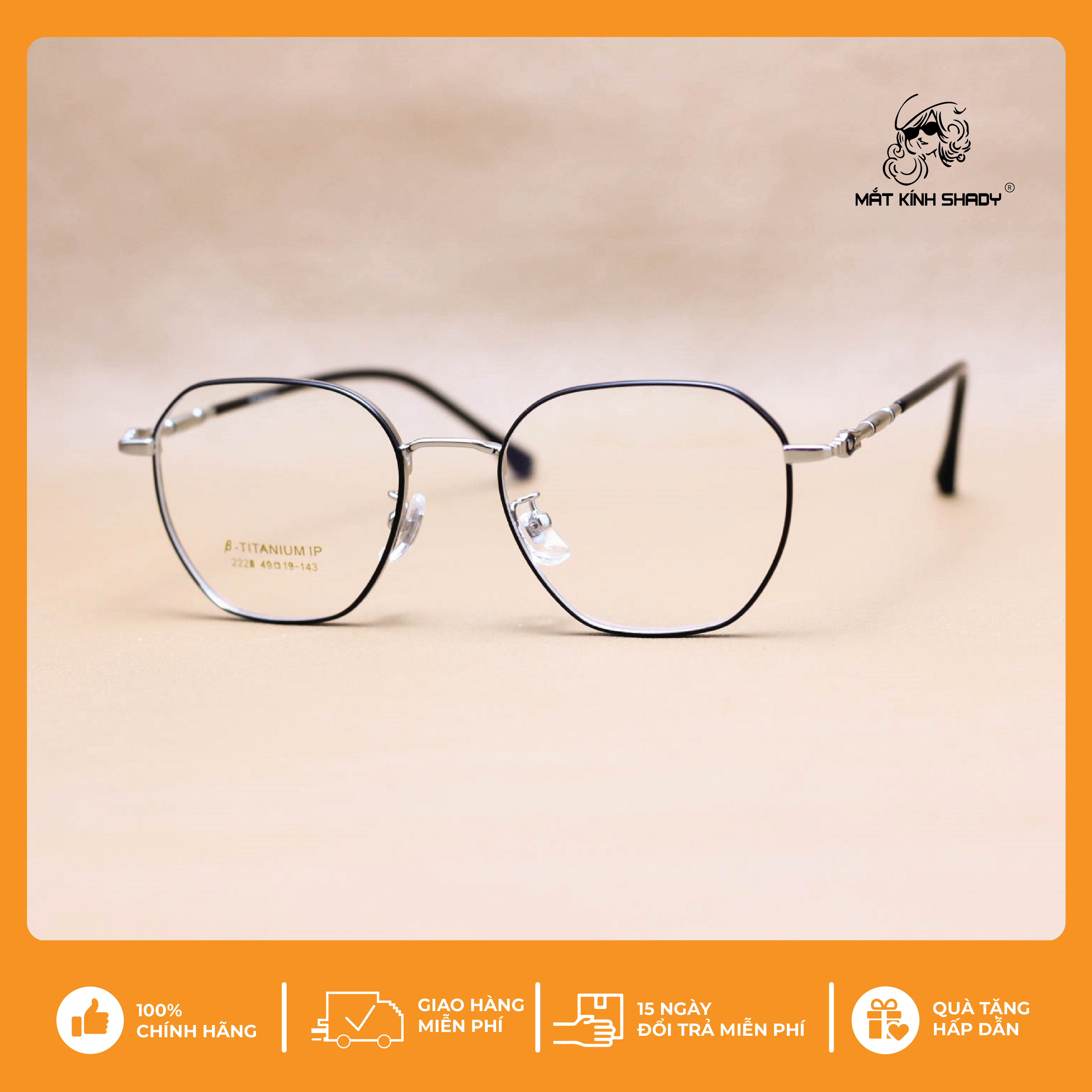 Gọng Kính Cận B-Titanium Thời Trang Unisex Shady LG1794