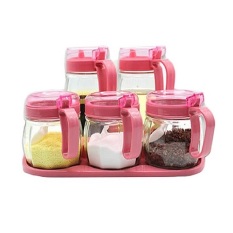 Bộ 5 Lọ Thủy Tinh Đựng Gia Vị có tay cầm