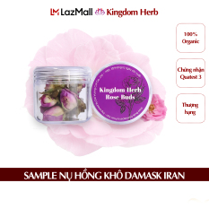 Nụ hoa hồng khô Kingdom Herb Iran chính hãng hộp 3 gram, trà hoa hồng khô thượng hạng (mẫu thử)