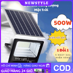 NE[Giao hàng 24H]Đèn năng lượng mặt trời có điều khiển 45-400w đèn năng lượng mặt trời tự sáng đèn pha led ngoài trời chống mưa và chống sét điều khiển ánh sáng thông minh
