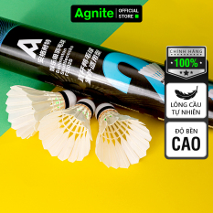 Quả cầu lông Agnite chính hãng, Hộp 12 quả, Lông vịt thẳng, Chắc chắn, Chịu va đập tốt, Đường cầu bay ổn định – F2202S