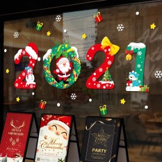 Decal trang trí Noel – 2021 ngũ sắc chào lễ giáng sinh