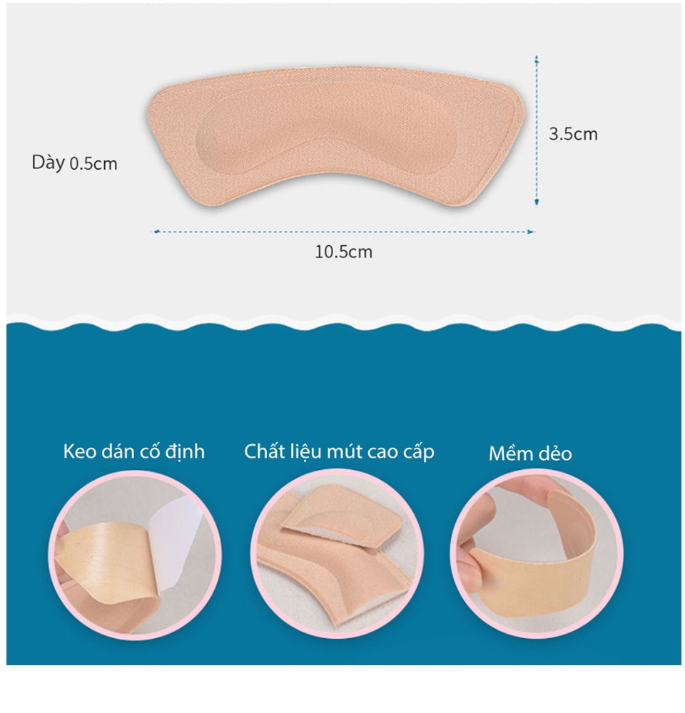 [HCM]Lót giày 3D bảo vệ gót sau và chống tuột gót giày - buysales - BSPK53