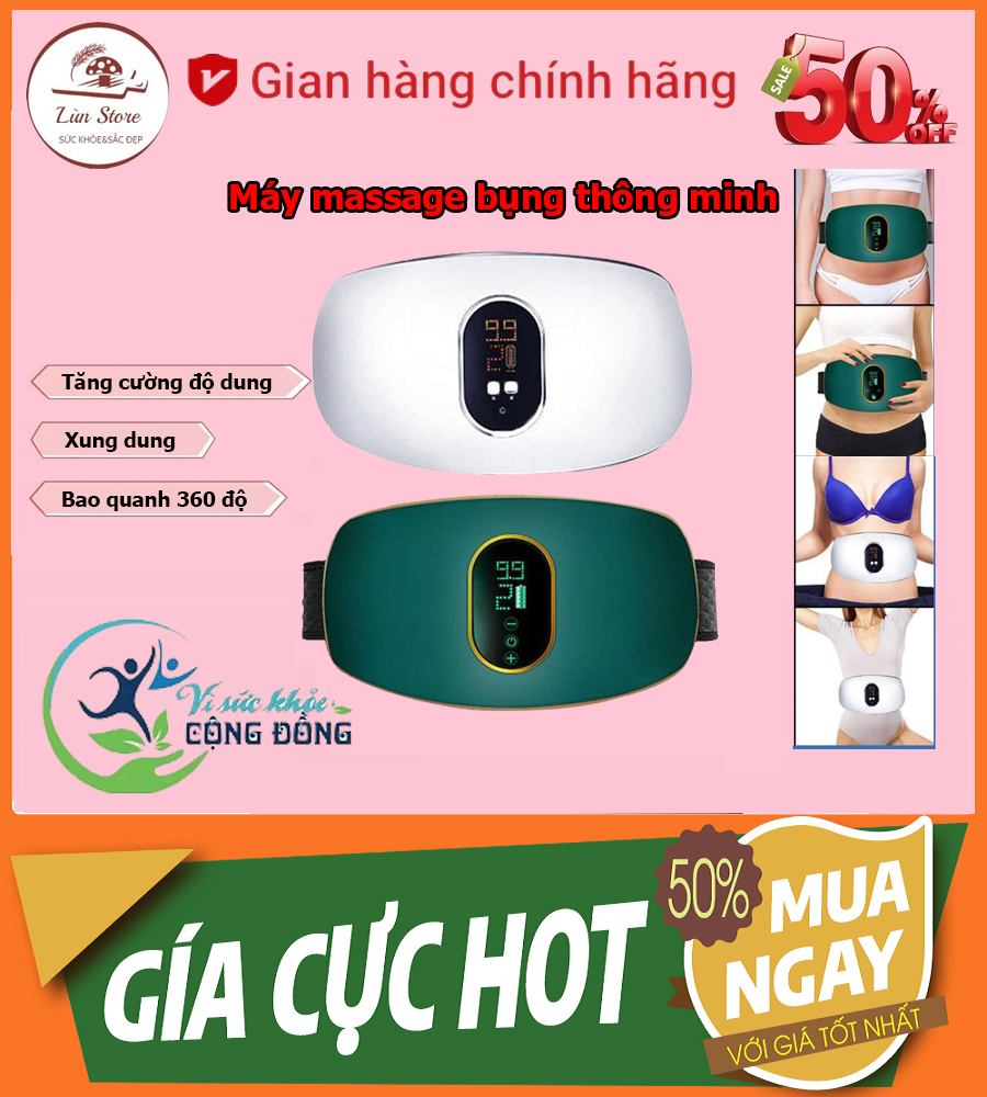 Đai massage giảm mỡ bụng cao cấp, máy mát xa xung điện đa năng giúp giảm mỡ bụng, mông, đùi,...