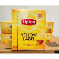 Trà lipton nhãn vàng hộp 100 gói