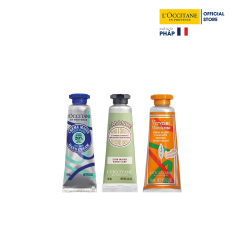 Bộ 3 tuýp kem dưỡng tay L’Occitane Hand Cream Set 10ml/tuýp