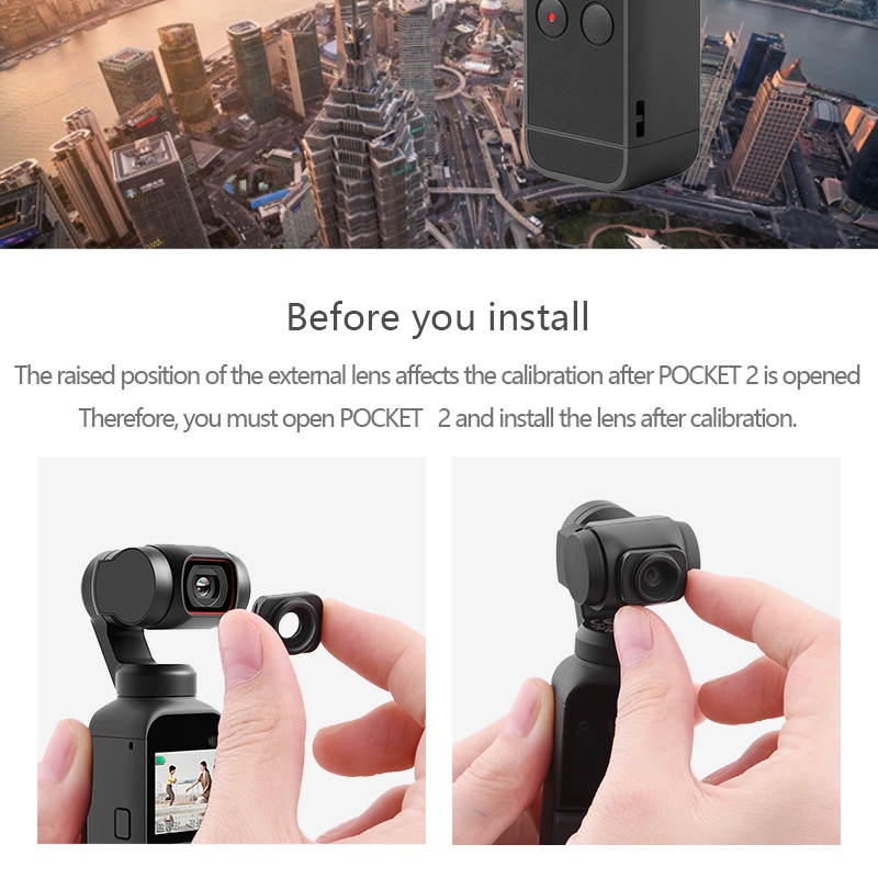 for DJI OSMO Pocket Wide Angle Lens Gimbal Accessories Magnetic Wide Angle Camera Lens Filter for Pocket 2 Accessories